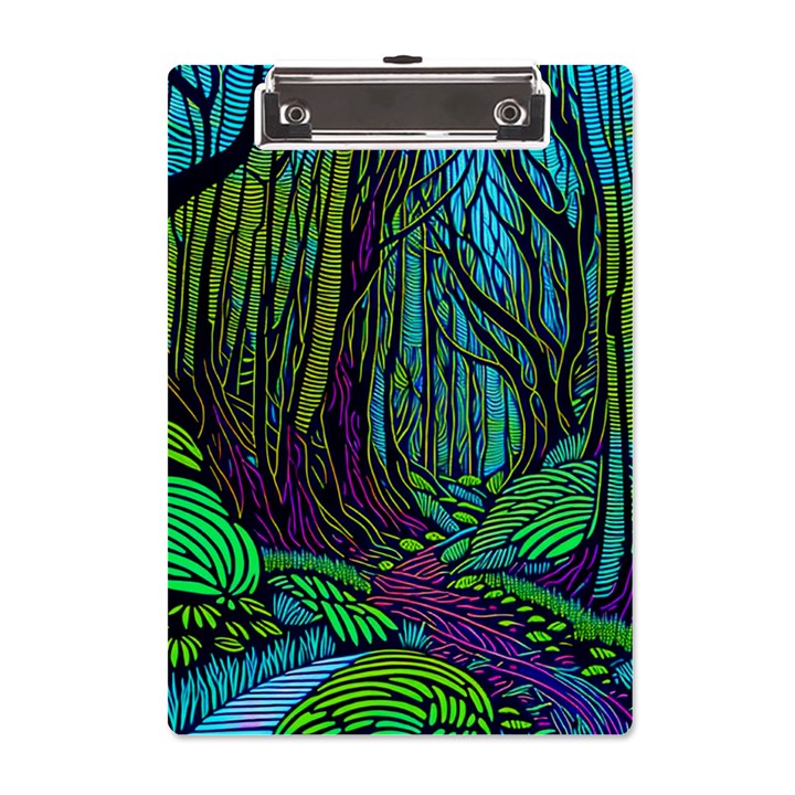 Spectral Forest Nature A5 Acrylic Clipboard