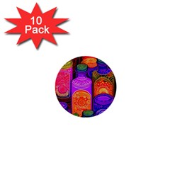 Bottles Colorful 1  Mini Buttons (10 Pack) 