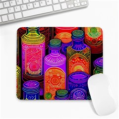 Bottles Colorful Large Mousepad by uniart180623