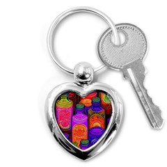 Bottles Colorful Key Chain (heart) by uniart180623