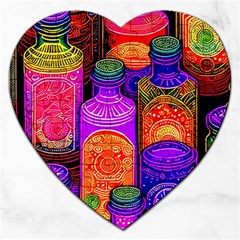 Bottles Colorful Jigsaw Puzzle (heart) by uniart180623