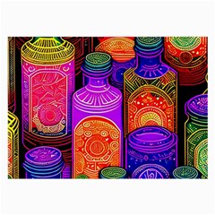 Bottles Colorful Large Glasses Cloth by uniart180623