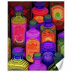 Bottles Colorful Canvas 11  X 14  by uniart180623