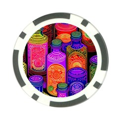 Bottles Colorful Poker Chip Card Guard by uniart180623