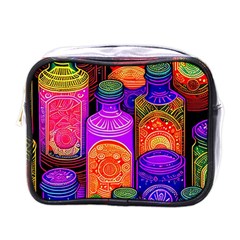 Bottles Colorful Mini Toiletries Bag (one Side) by uniart180623