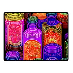 Bottles Colorful Fleece Blanket (small) by uniart180623