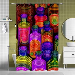 Bottles Colorful Shower Curtain 48  X 72  (small)  by uniart180623