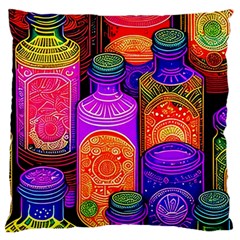 Bottles Colorful Large Cushion Case (two Sides) by uniart180623