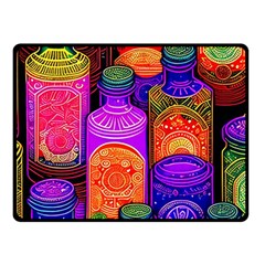 Bottles Colorful Two Sides Fleece Blanket (small) by uniart180623