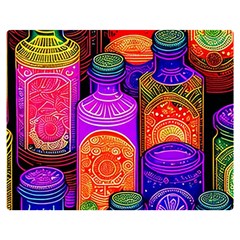 Bottles Colorful Two Sides Premium Plush Fleece Blanket (medium)