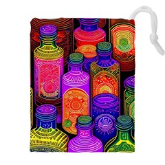 Bottles Colorful Drawstring Pouch (4xl) by uniart180623