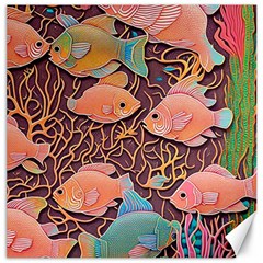 Tropical Fish Canvas 12  X 12  by uniart180623