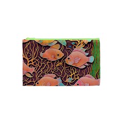 Tropical Fish Cosmetic Bag (xs) by uniart180623