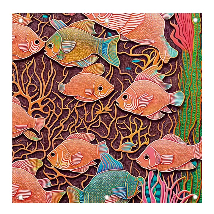 Tropical Fish Banner and Sign 4  x 4 