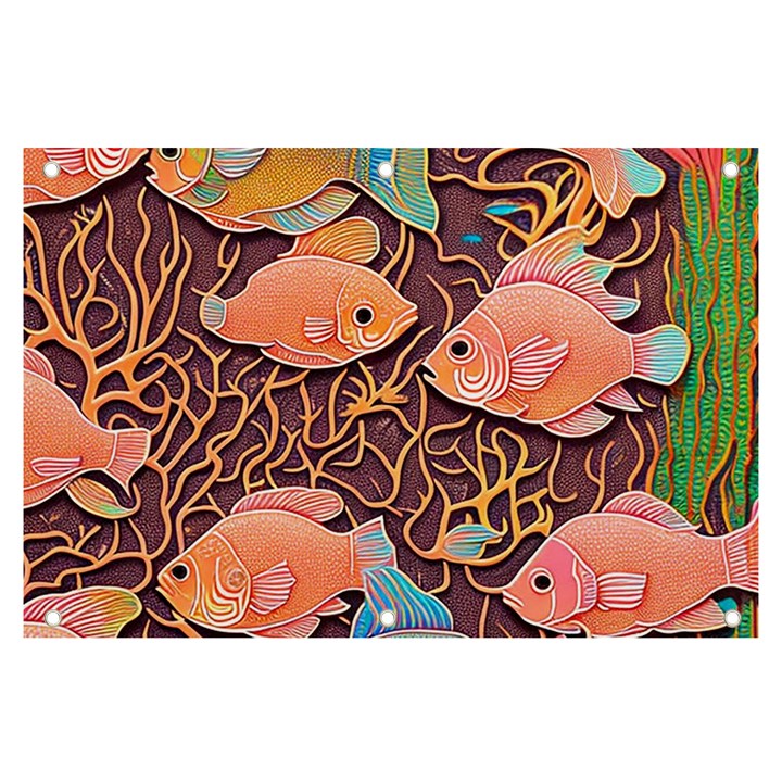 Tropical Fish Banner and Sign 6  x 4 