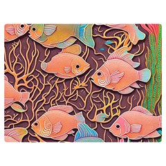 Tropical Fish Two Sides Premium Plush Fleece Blanket (extra Small) by uniart180623