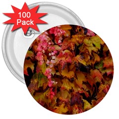 Red and Yellow Ivy  3  Buttons (100 pack) 