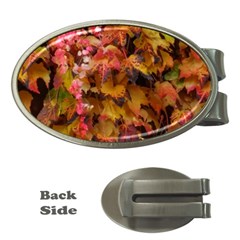 Red and Yellow Ivy  Money Clips (Oval) 