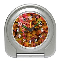 Red and Yellow Ivy  Travel Alarm Clock