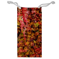 Red And Yellow Ivy  Jewelry Bag by okhismakingart