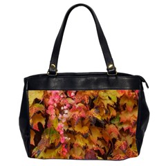 Red and Yellow Ivy  Oversize Office Handbag (2 Sides)