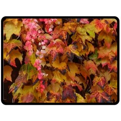 Red and Yellow Ivy  Fleece Blanket (Large)