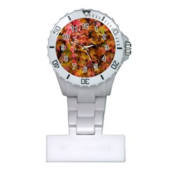 Red and Yellow Ivy  Plastic Nurses Watch