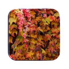 Red And Yellow Ivy  Square Metal Box (black)