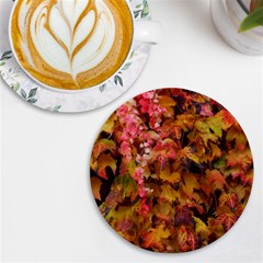 Red and Yellow Ivy  UV Print Round Tile Coaster