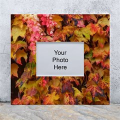 Red And Yellow Ivy  White Wall Photo Frame 5  X 7  by okhismakingart