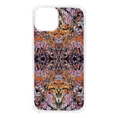 Ochre On Pink Arabesque Iphone 13 Tpu Uv Print Case by kaleidomarblingart