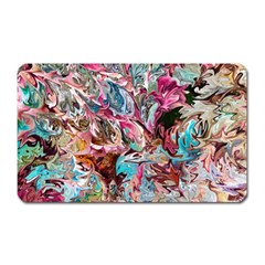 Pink Petals Blend Magnet (rectangular) by kaleidomarblingart