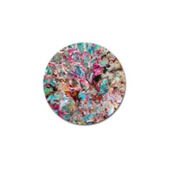 Pink Petals Blend Golf Ball Marker by kaleidomarblingart