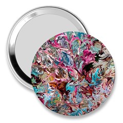 Pink Petals Blend 3  Handbag Mirrors by kaleidomarblingart