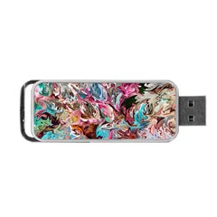 Pink Petals Blend Portable Usb Flash (two Sides) by kaleidomarblingart