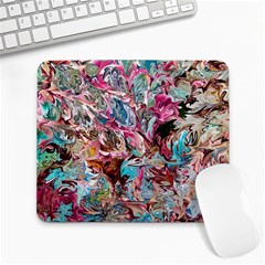 Pink Petals Blend Large Mousepad by kaleidomarblingart