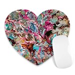 Pink Petals Blend Heart Mousepad Front