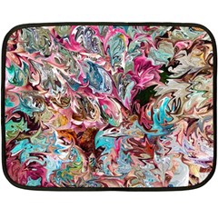 Pink Petals Blend Two Sides Fleece Blanket (mini) by kaleidomarblingart