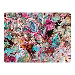 Pink Petals Blend Two Sides Premium Plush Fleece Blanket (mini) by kaleidomarblingart