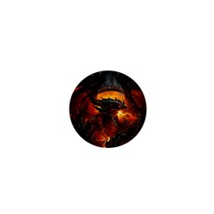 Dragon Art Fire Digital Fantasy 1  Mini Buttons by Bedest