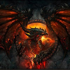 Dragon Art Fire Digital Fantasy Play Mat (square) by Bedest