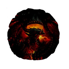 Dragon Art Fire Digital Fantasy Standard 15  Premium Round Cushions by Bedest