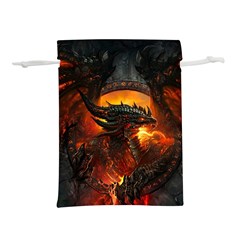 Dragon Art Fire Digital Fantasy Lightweight Drawstring Pouch (s) by Bedest