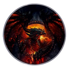 Dragon Art Fire Digital Fantasy Wireless Fast Charger(white)