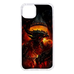 Dragon Art Fire Digital Fantasy Iphone 14 Plus Tpu Uv Print Case by Bedest