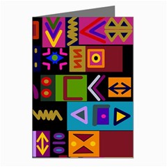 Abstract A Colorful Modern Illustration--- Greeting Cards (pkg Of 8) by Bedest