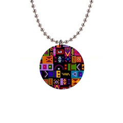 Abstract A Colorful Modern Illustration--- 1  Button Necklace by Bedest