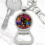 Abstract A Colorful Modern Illustration--- Bottle Opener Key Chain Front