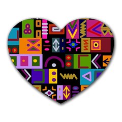 Abstract A Colorful Modern Illustration--- Heart Mousepad by Bedest