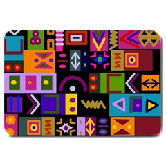 Abstract A Colorful Modern Illustration--- Large Doormat by Bedest